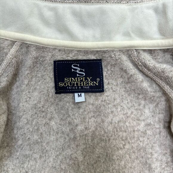 Simply Southern cream and tan woven vest woman’s size M - Picture 4 of 6